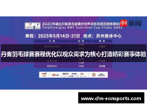 丹麦羽毛球赛赛程优化以观众需求为核心打造精彩赛事体验